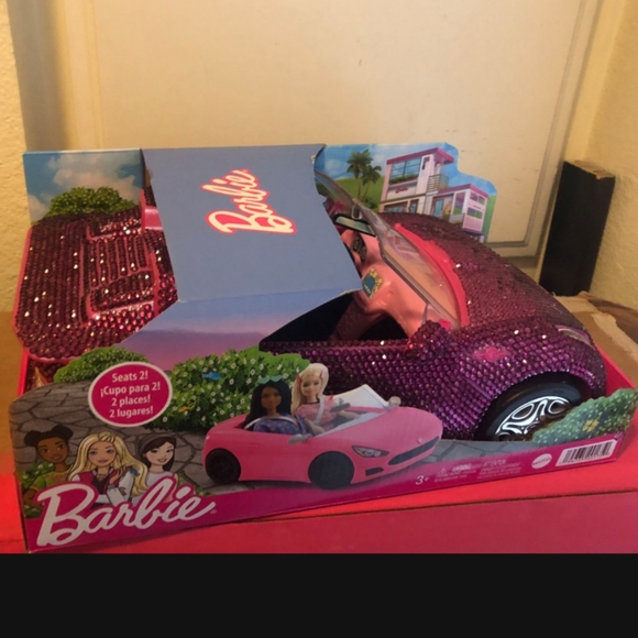 Pink Bling'd Barbie Convertible Car Gift Set - Picture 3 of 5